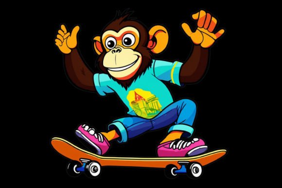 Download Monkeys on Skateboards Transparent PNG - Premium Resources