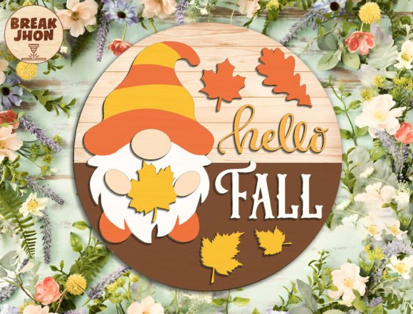 Download Hello Fall Gnome Stabd Decor Svg - Hello fall Collection