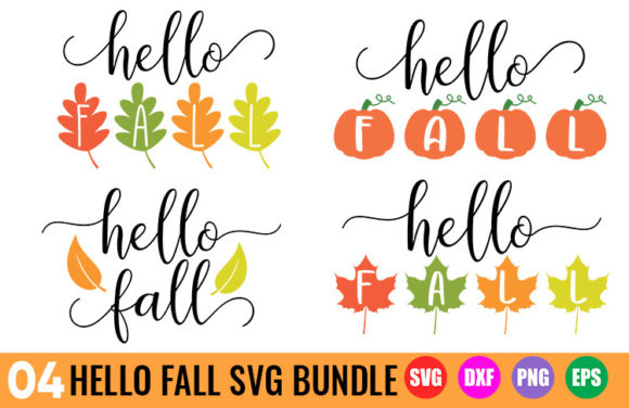 Download Hello Fall SVG Bundle - Fall Sign SVG - Hello fall Collection