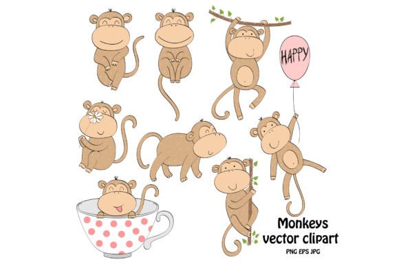 Download Vector Monkeys Clipart. - Monkeys Collection